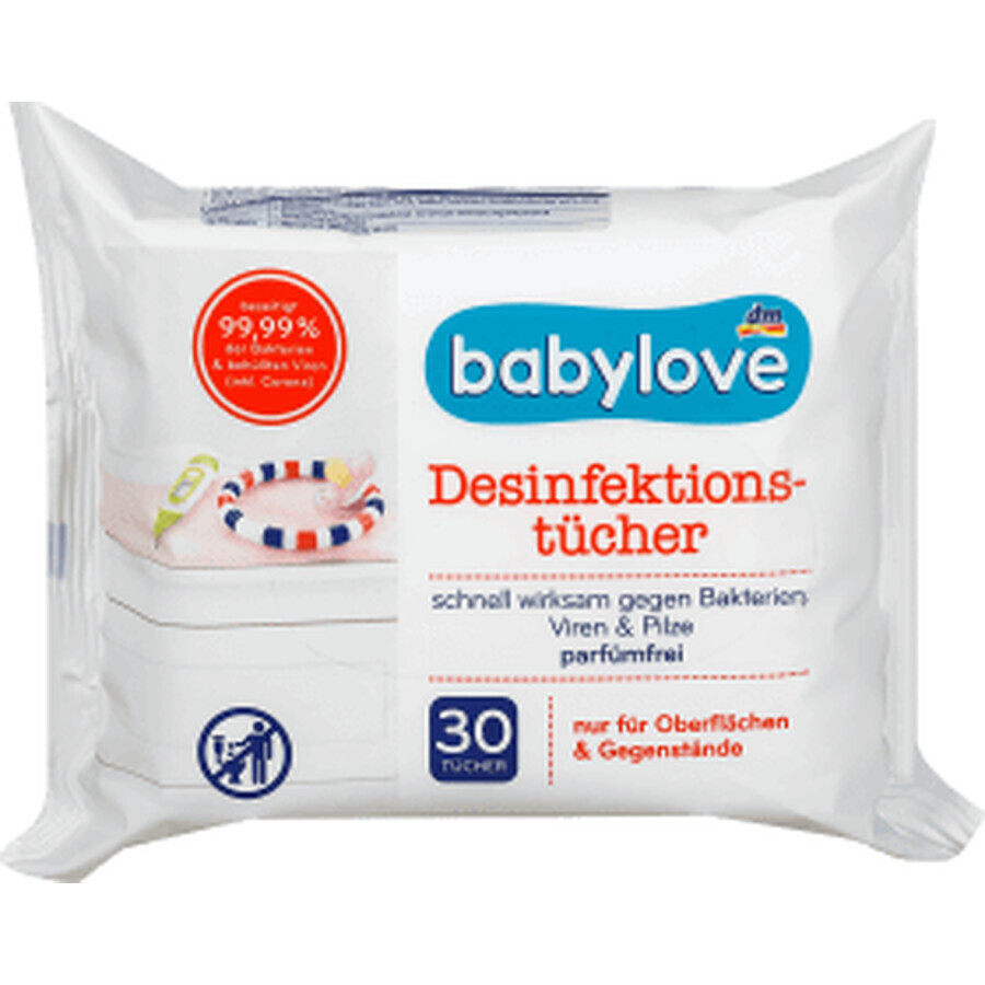 Babylove Disinfectant wipes, 30 pcs