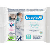 Babylove Toallitas Húmedas Sensibles 15pcs, 15 pcs