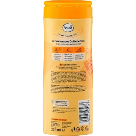 Balea Douchecrème met Melk en Honing, 300 ml