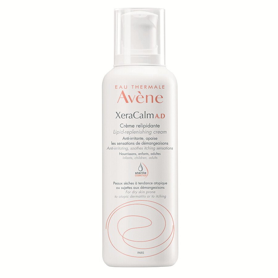 XeraCalm AD, 400 ml, Avene, herbevochtigende crème voor de droge huid met neiging tot atopische dermatitis of jeuk