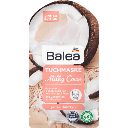 Maschera in tessuto viso Balea Milky Coconut, 1 pz