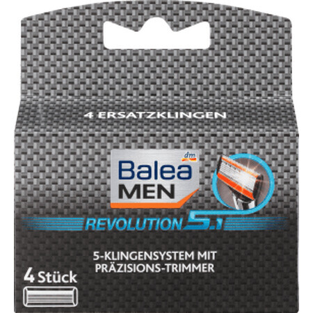 Balea MEN Rasierklingenhalter Revolution 5.1, 4 Stück