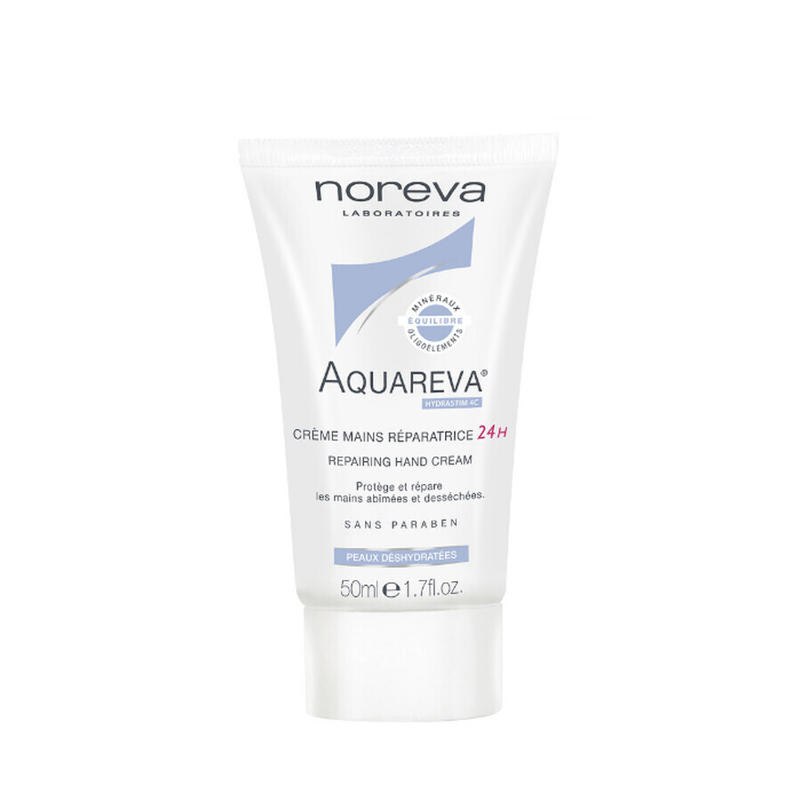 Aquareva Crema mani riparatrice 24 ore, 50 ml, Noreva