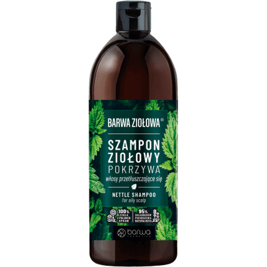 Barwa Shampooing à l'ortie pour cheveux gras, 480 ml