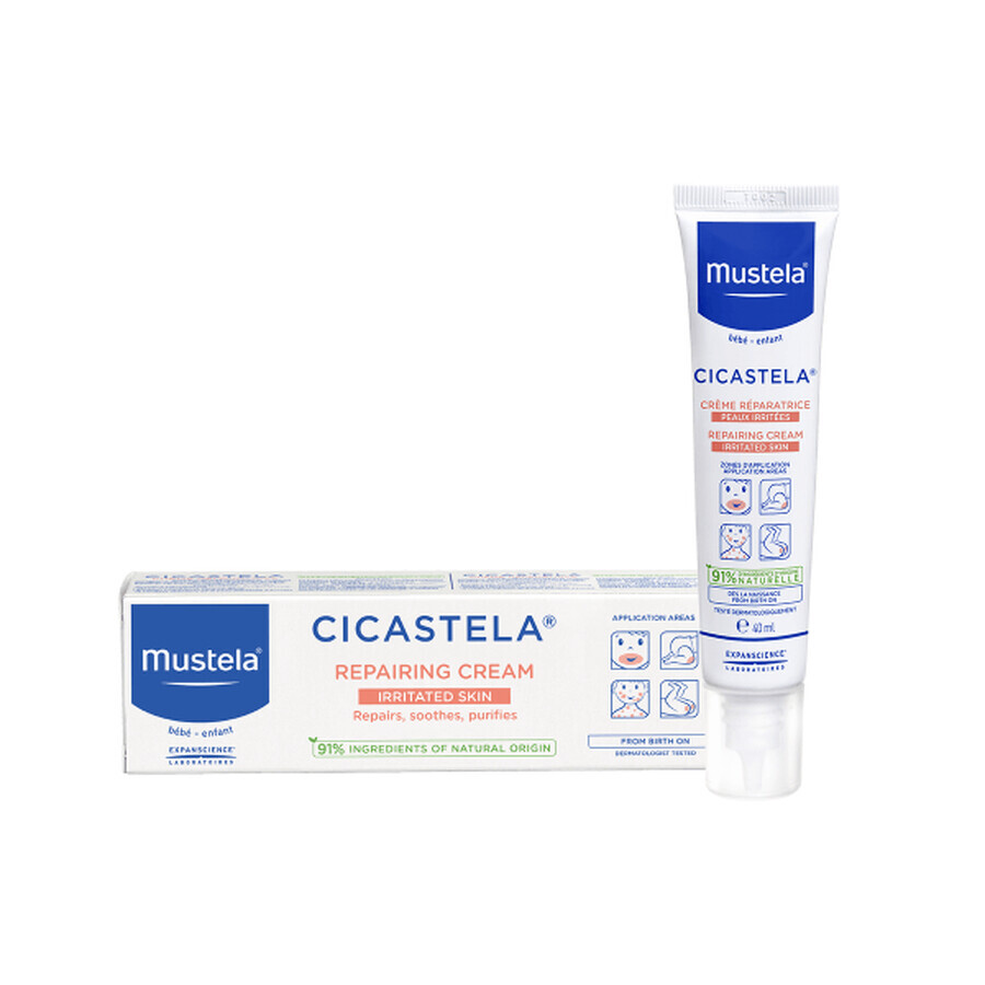 Reparierende Creme für gereizte Haut Cicastela, 40 ml, Mustela