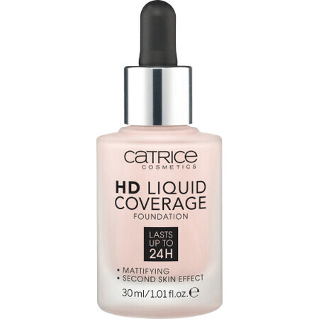 Fond de teint liquide Catrice HD 002 Beige porcelaine, 30 ml