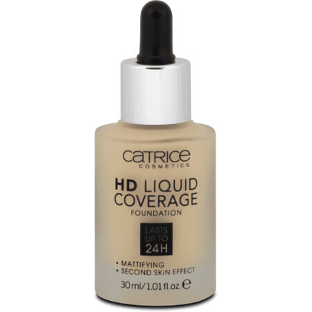 Catrice Base de Maquillaje de Cobertura Líquida HD 030 Sand Beige, 30 ml