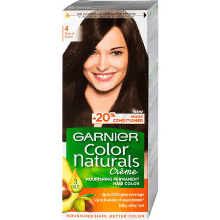 Color Naturals Vopsea de păr permanentă 4 şaten, 1 buc