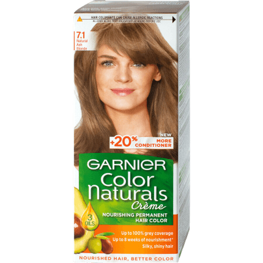 Color Naturals Permanent haarverf 7.1 grijsblond, 1 st