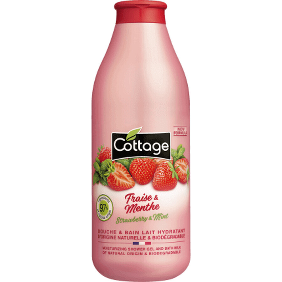 Cottage Aardbei &amp; Munt Douchegel &amp; Badmelk 750ml