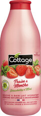 Cottage Gel de Ducha y Leche de Ba&#241;o Fresa y Menta 750ml