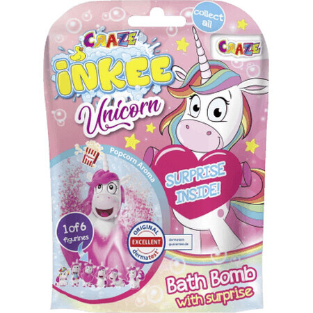 CRAZE Inkee bola efervescente con sorpresa unicornio, 1pc