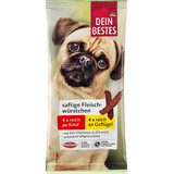 Dein Bestes salchichas para perros con ternera y pollo, 60 g