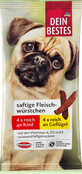 Dein Bestes salchichas para perros con ternera y pollo, 60 g