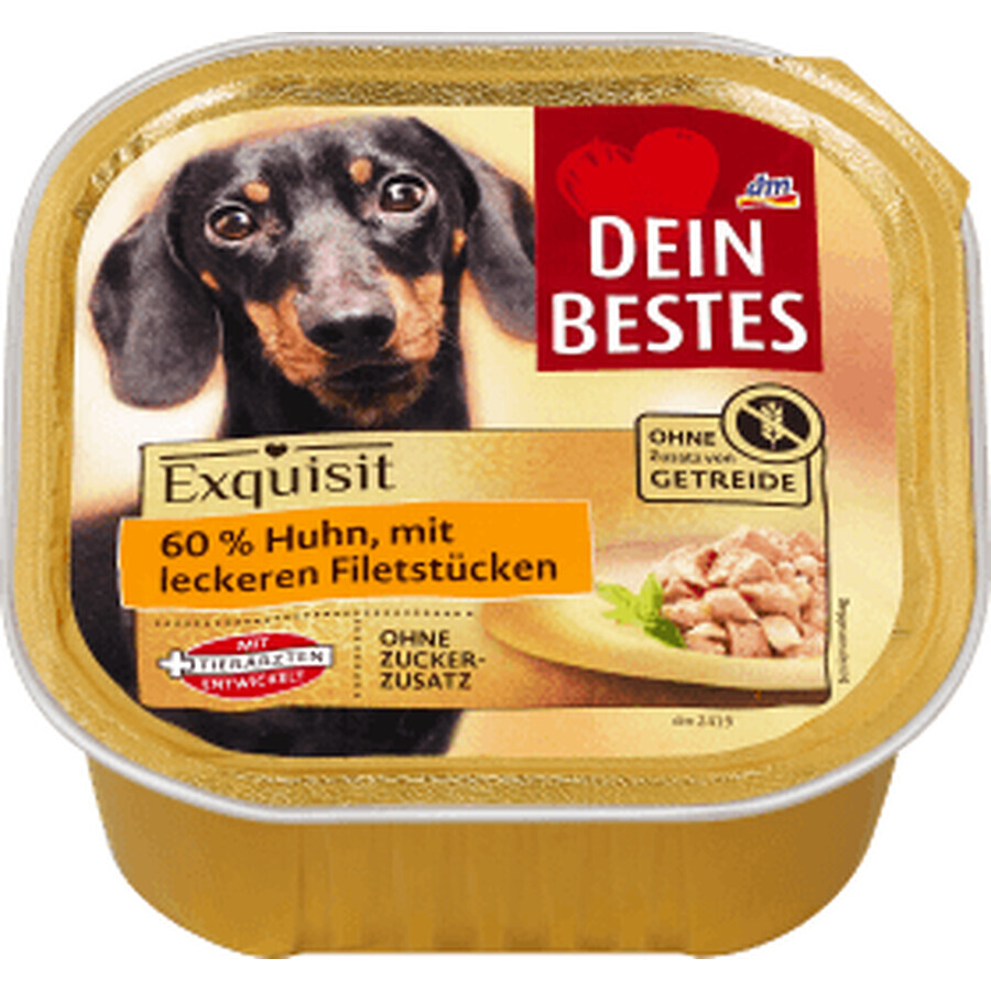 Pienso para perros Dein Bestes kennel con un 60% de pollo, 300 g