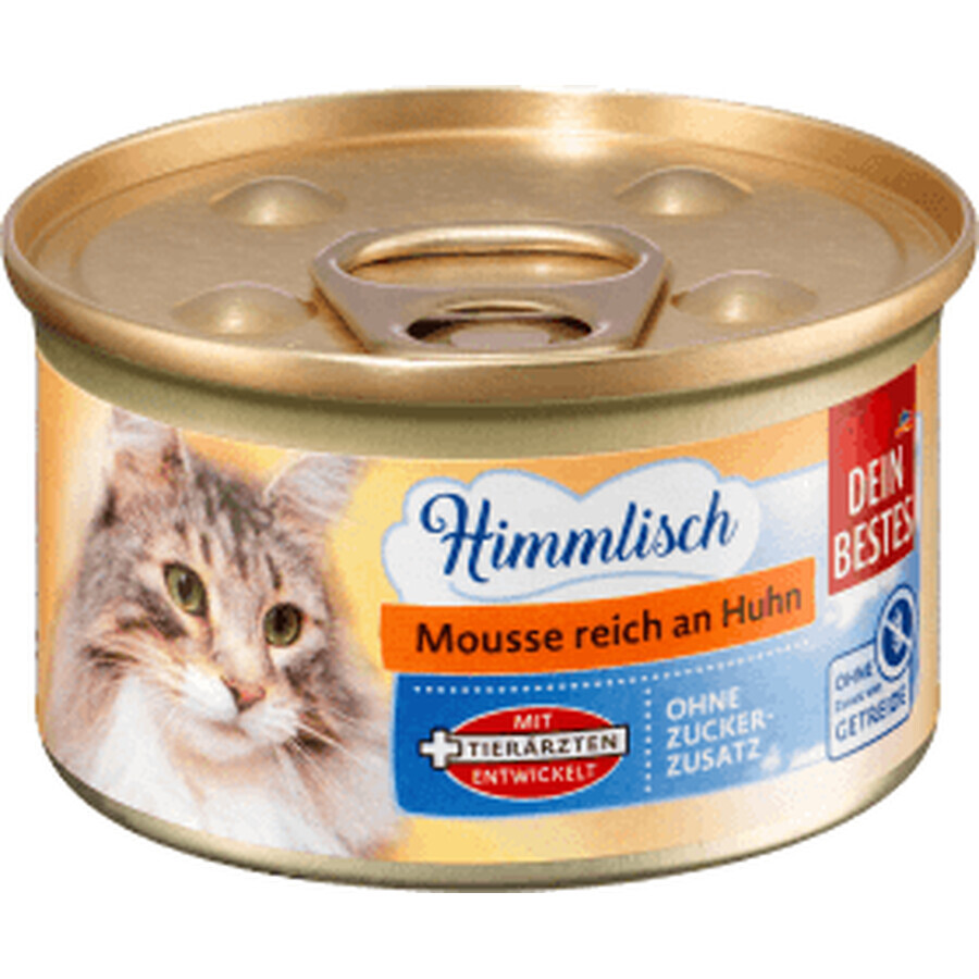 Dein Bestes Natvoer voor katten in blik, kippenvlees, 85 g