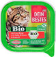 Dein Bestes ECO Comida h&#250;meda para gatos con carne de vacuno, guisantes y aceite de colza, 100 g