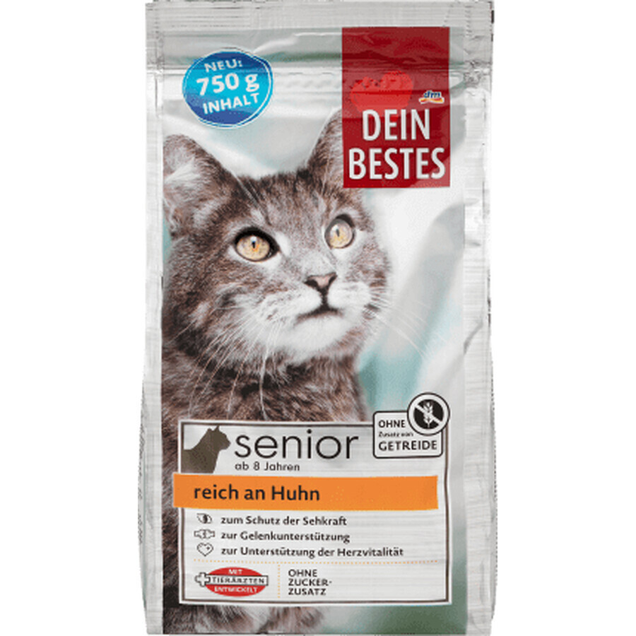 Dein Bestes Droog kattenvoer voor senior katten, 750 g