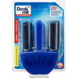 Denkmit blue toilet freshener stone holder + 2 refills, 3 pcs.