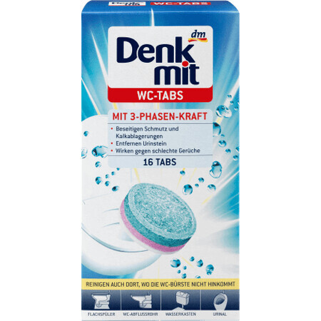 Denkmit WC-Tabs Pastilles nettoyantes, 16x25g, 400 g