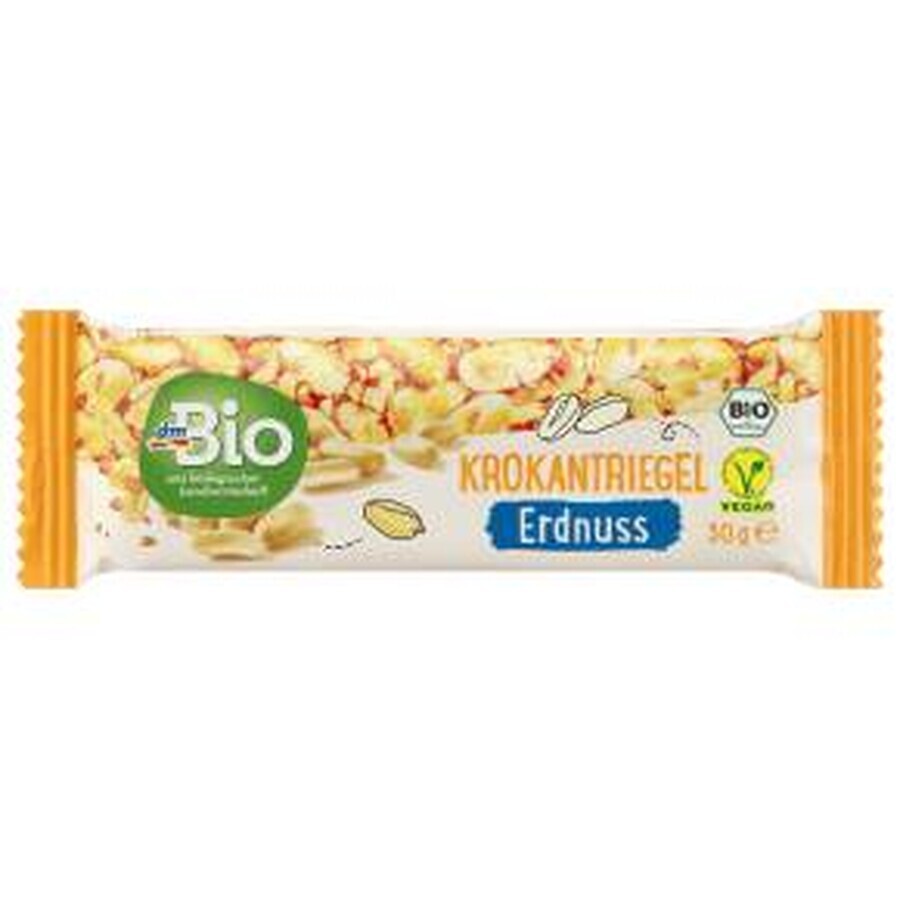 DmBio Barre croquante aux cacahuètes, graines de citrouille et canneberges, 30 g