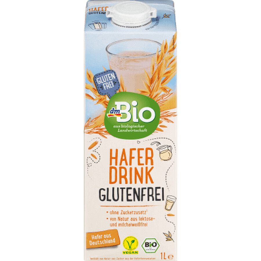 DmBio boisson à l'avoine sans gluten ECO, 1 litre