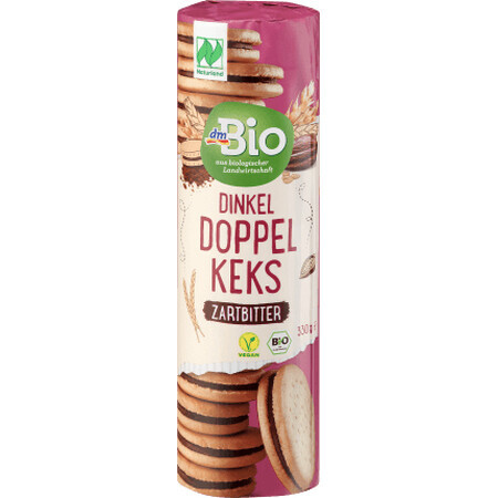 DmBio Bittere chocolade roomkoekjes, 330 g