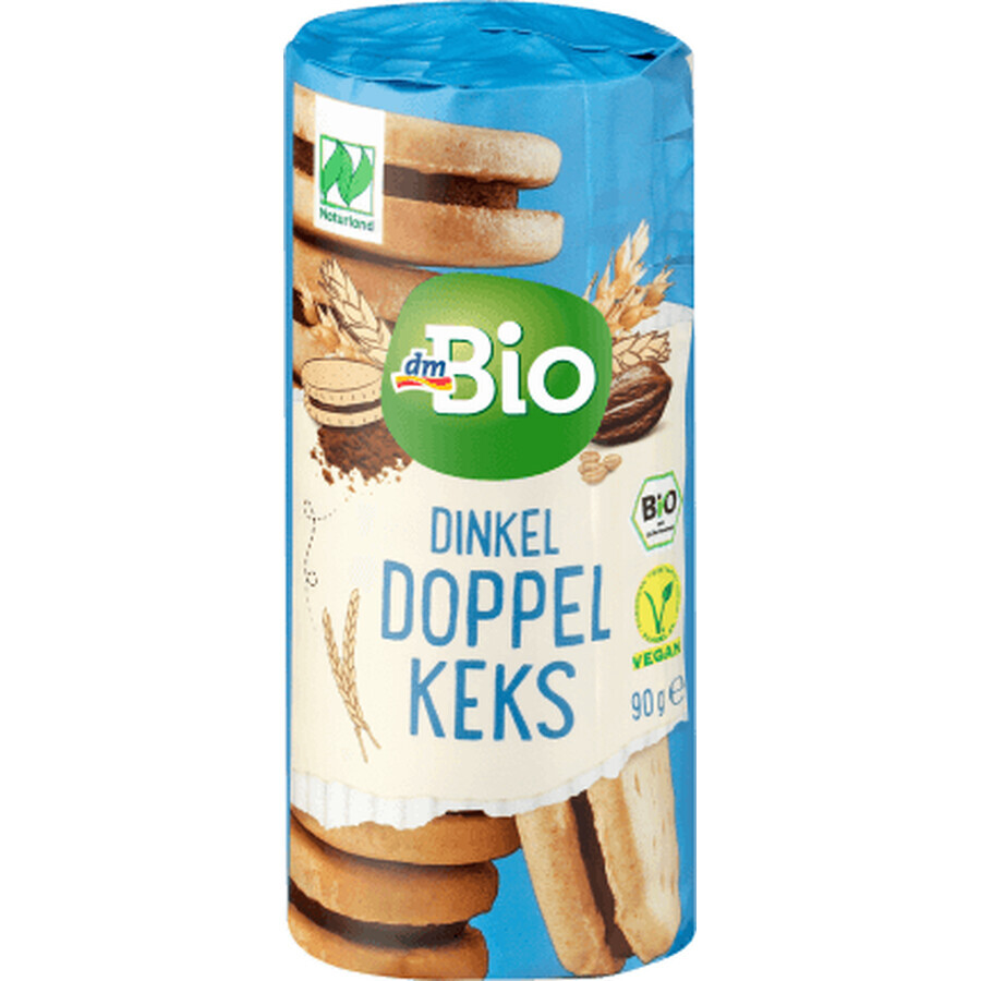 DmBio Dinkelkekse mit 30% Kakaocreme, 90 g