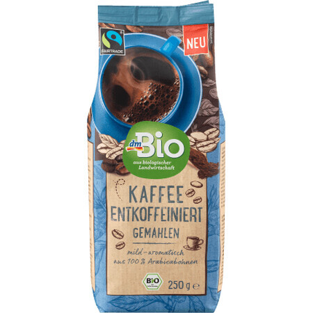 DmBio Caffè decaffeinato macinato, 250 g