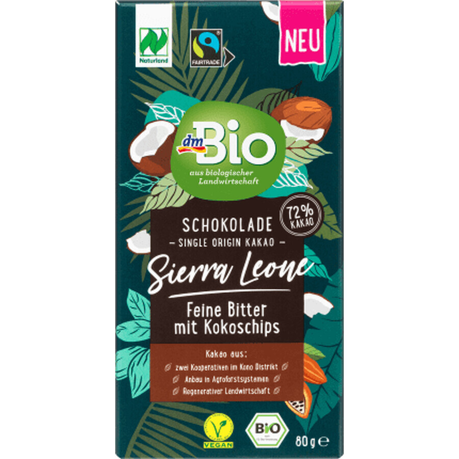 DmBio Chocolate con coco, ECO, 80 g