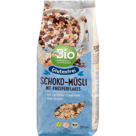 DmBio Muesli de chocolate sin gluten ECO, 375 g