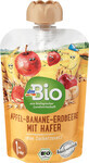 DmBio Pur&#233; de manzana con pl&#225;tano, fresas y avena 12+, 100 g