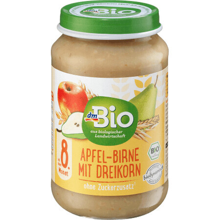 DmBio Appel- en perenmoes met granen 8+, 190 g