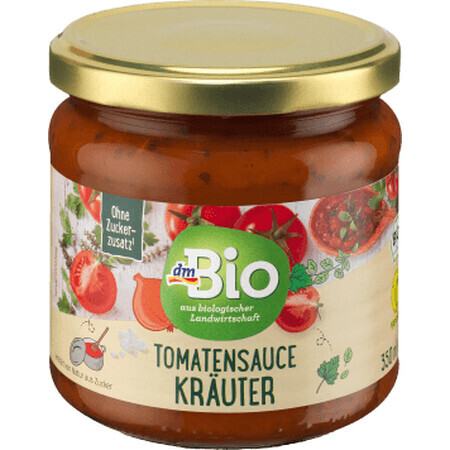 DmBio Tomatensaus met kruiden, 350 ml