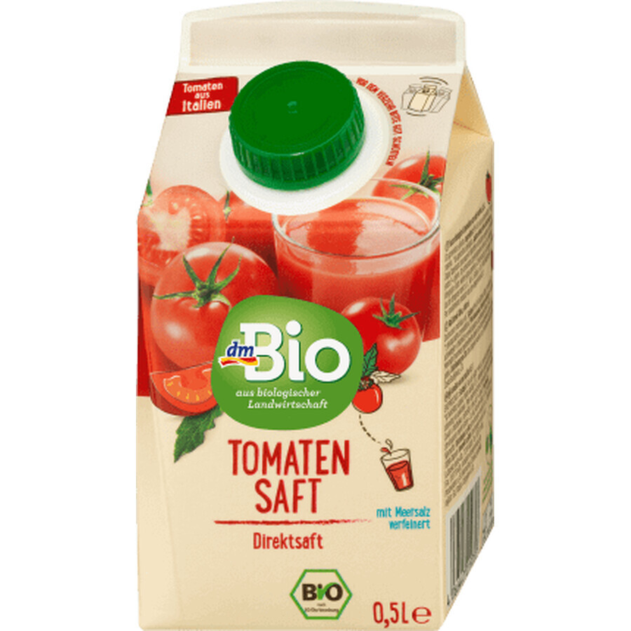 DmBio Zumo de tomate con sal marina, 500 ml