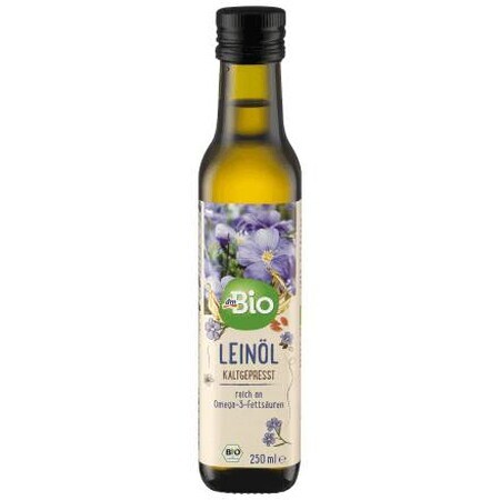 DmBio Huile de lin pressée à froid ECO, 250 ml