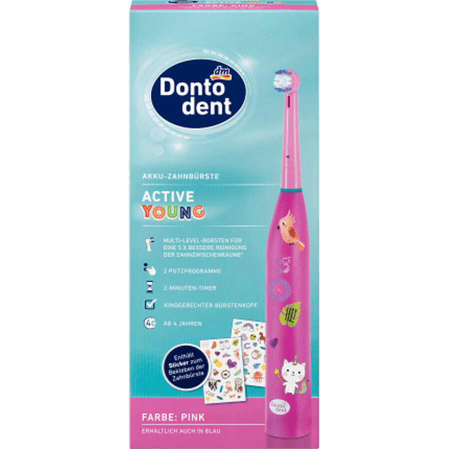 Cepillo de dientes Dontodent Active Young con batería, 1 ud.