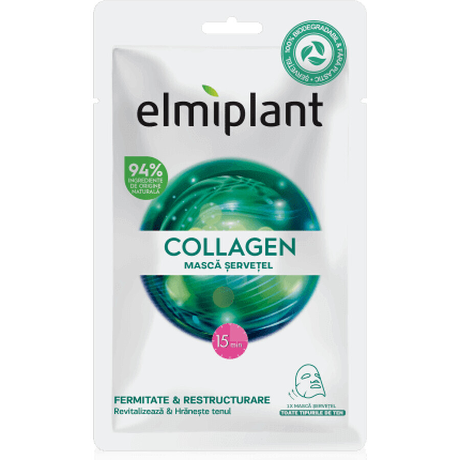 Elmiplant Collageen Serum Masker, 1 stuk