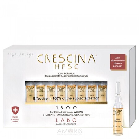 Crescina Transdermic Re-Growth HFSC 1300 DONNA, 20 FIALE, Labo