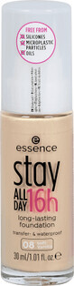 Essence Cosmetics Base de Maquillaje de Larga Duraci&#243;n Stay All Day 16h 08 Soft Vanilla, 30 ml