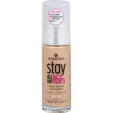 Essence Cosmetics Stay All Day 16h Long-Lasting fond de ten 20 Soft Nude, 30 ml