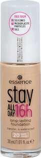 Essence Cosmetics Base de maquillaje de larga duraci&#243;n Stay All Day 16h 20 Soft Nude, 30 ml