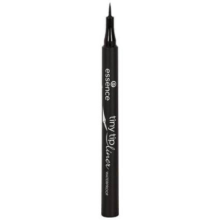 Essence Cosmetics Tiny Tip Liner Waterproof Carioca Liner 01 Negro Profundo, 1,1 ml