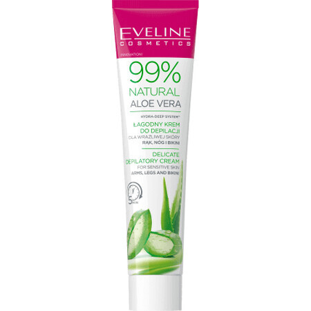 Eveline Cosmetics Crema depilatoria con aloe vera 99% natural, 125 ml