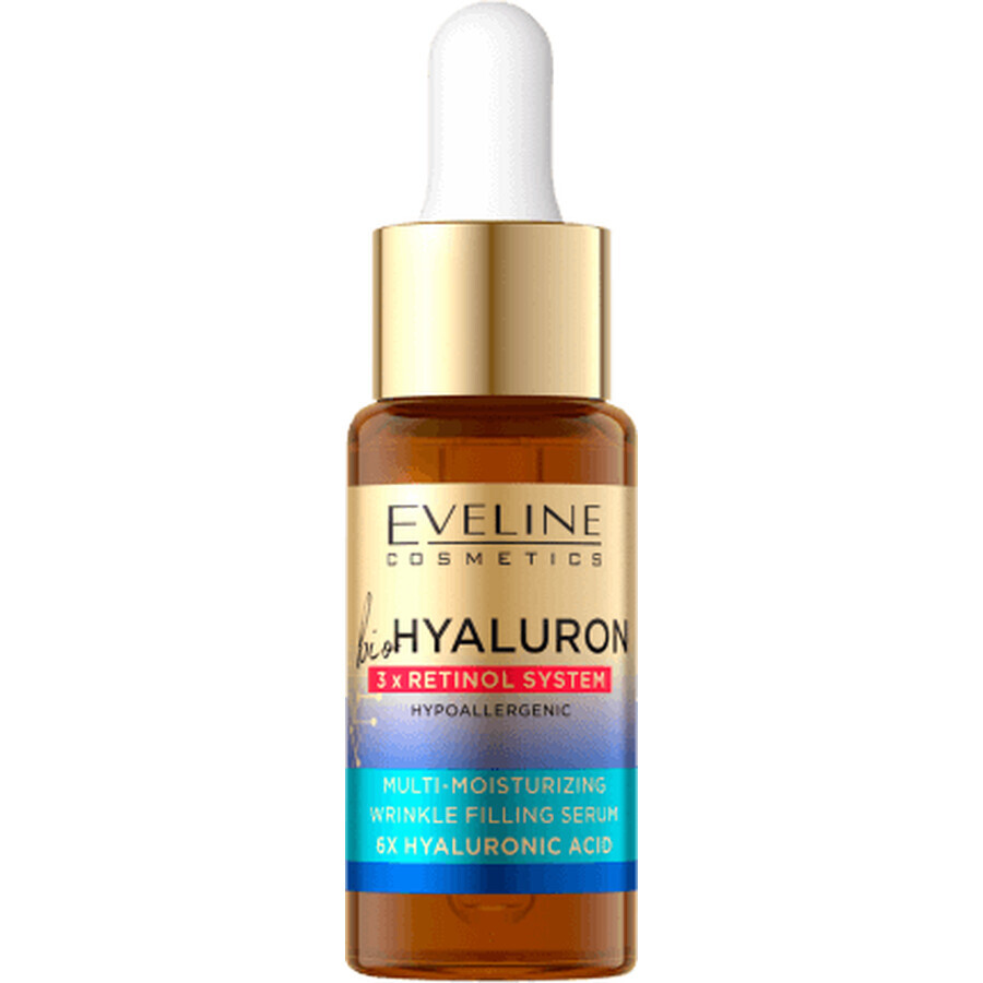 Eveline Cosmetics Anti-rimpelserum bioHyaluron voor gezicht, 18 ml