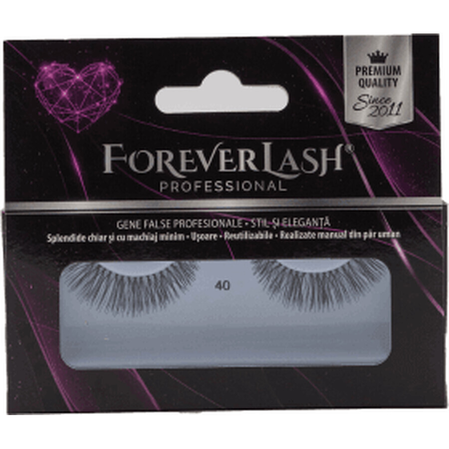 ForeverLash Pestañas postizas banda de pelo natural 40 Natural Touch, 1 pieza