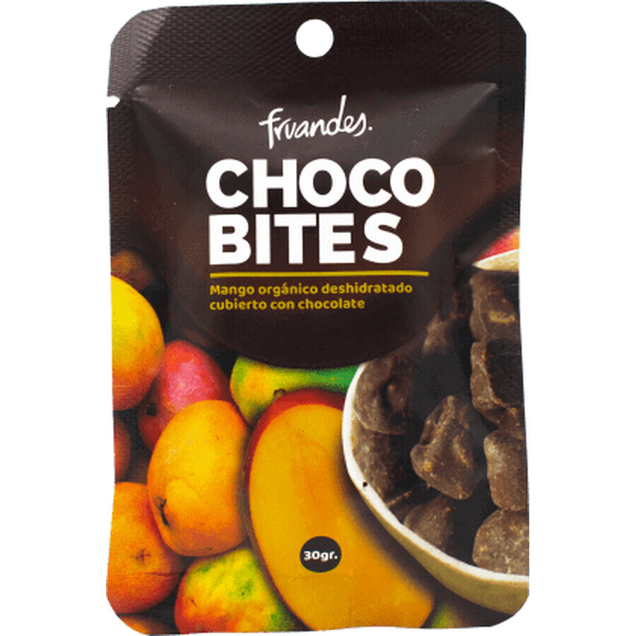 Fruandes Mango Deshidratado Envuelto en Chocolate, 30 g