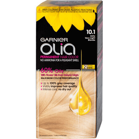 Garnier Olia ammoniavrije permanente haarverf 10.1 zeer licht blond, 1 st