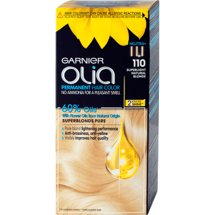 Garnier Olia Coloration permanente sans ammoniaque 11.0 Blond très clair, 1 pc