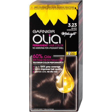 Garnier Olia Tinte permanente sin amoniaco 3.23 chocolate negro, 1 ud.